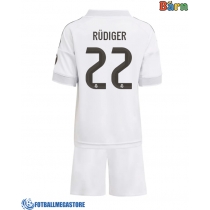 Fotballdrakt Barn Real Madrid Antonio Rudiger #22 Hjemmedraktsett 2025-26 Kortermet (+ Korte bukser)